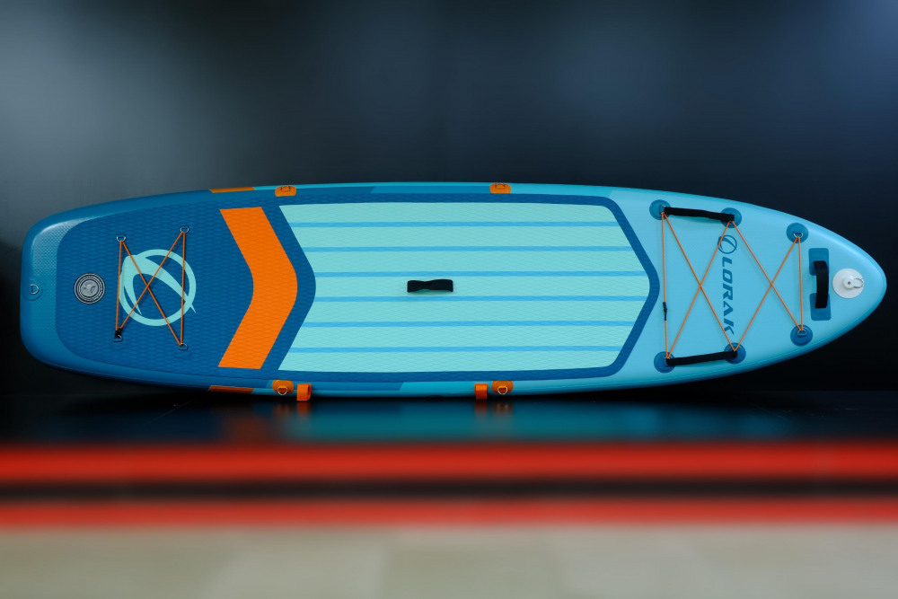 Сапборд Lorak 909 (320*81*15) бирюзово-оранжевый, код 77909